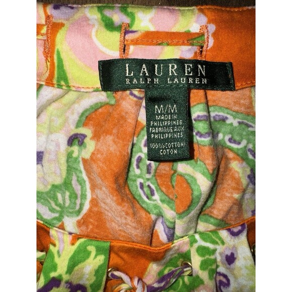 Ralph Lauren Orange Paisley Medium Tunic 100% Cotton NWOT - Picture 2 of 3